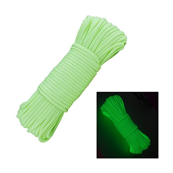 Glow-in-the-Dark-Zesty-21-Strand-550-Luminous-Paracord-Parachute-Rope-Cord