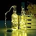 Set of 6pc Wine Bottle Cork Lights - 6.5foot/20 LED Warm White Copper Wire Lights String Starry Fairy LED Lights for Bottle DIY, Party, Decor, Halloween, Wedding or Mood Lights