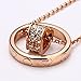 Round Shape Charm Necklace Antiallergic 18K Bohemian Gold Jewelry Three Colors