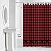 FAMILYDECOR Custom Buffalo Check Bear Applique Shower Curtain 66
