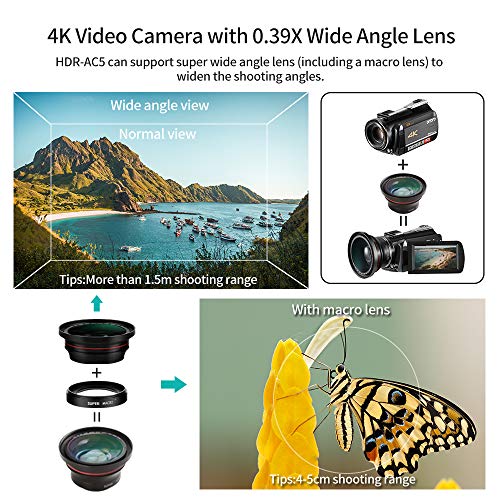Videocmara-Cmara-de-Video-4K-ORDRO-AC5-con-Zoom-ptico-de-12x-31-Pantalla-Tctil-IPS-Ultra-HD-1080P-60FPS-Videocmaras-con-Cmara-Digital-con-Micrfono-y-Lente-Gran-Angular