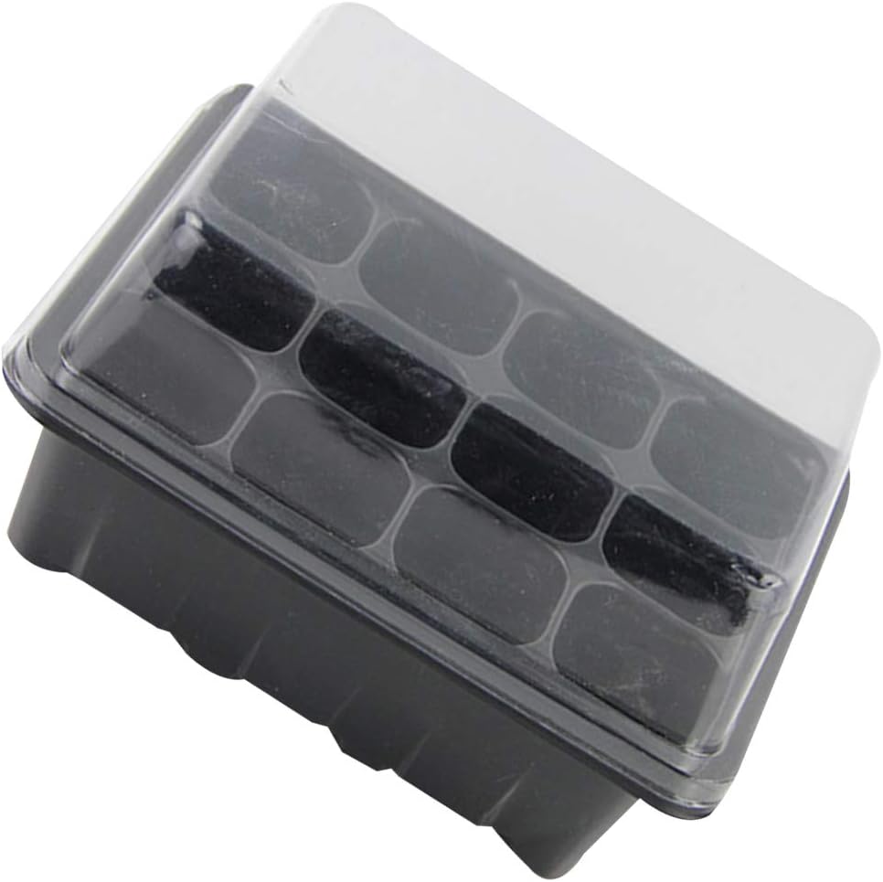 Bomcomi 3 Pcs/Set 12 Cells Seedling Trays Seed Starter Box Plant Flower Grow Starting Germination Pot