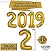 2019 Balloons Graduation New Year- Gold, 2019 Foil Mylar Number - Graduation Party Supplies 2019 - Graduation Decorations - Gold Black White Balloons for New Years Eve Party Supplies 2019, Large