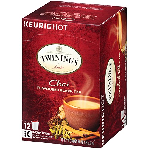 Twinings of London Chai Tea KCups for Keurig, 12 Count (Pack of 1