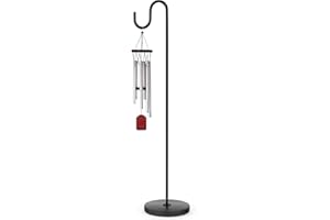 PREMILITY 59" Wind Chime Stand, Hanging Plant Stand, Hummingbird Feeder Stand, Heavy Duty, Suitable for Outdoor Indoor, Holds Up to 11 LBS