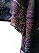 Uplife Women's Loose Batwing Sleeve Tops Flower Bohemian Chiffon Blouse T Shirt Tops (One Size, Blue&Purple)