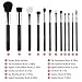 DUcare Makeup Brushes 12 Pcs Professional Makeup Brushes Set Cosmetic Foundation Powder Blending Contour Lip EyeShadow Eyebrow Brush with Leather Brush Case Bag (Sliver and Black)
