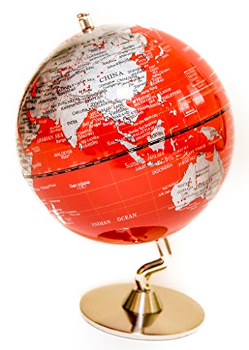 Red & Sliver Globe of The World 5