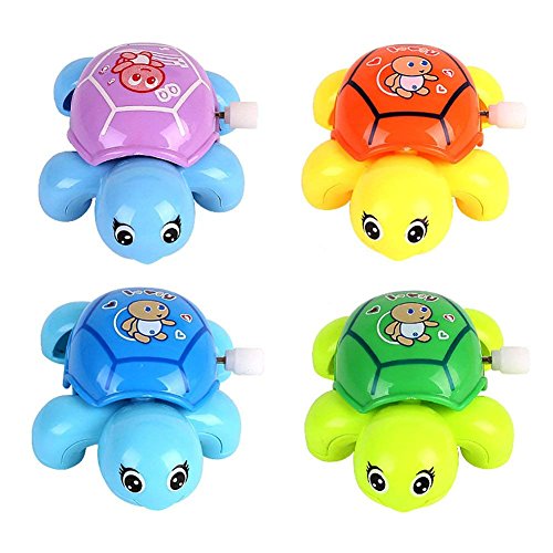 Wcysin 5 Pieces Cute Wind Up ToTortoise Baby Kids Clockwork Toys Random Color