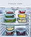 AILTEC 1 8979 18 Piece Food Storage Lunch Airtight Locking Lids, Glass Meal Prep Containers BPA-Free, for Home Kitche, Clear
