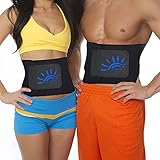 Waist Trimmer,Waist Trainer Stomach Fat Burner Ab Belt Waist Trimmer Sweat Belt Lose Belly Fat Body Shapers Wrapper Back Lumbar Support with Sauna Suit for Men&Women Weight Loss (Black,Medium39''x8'')