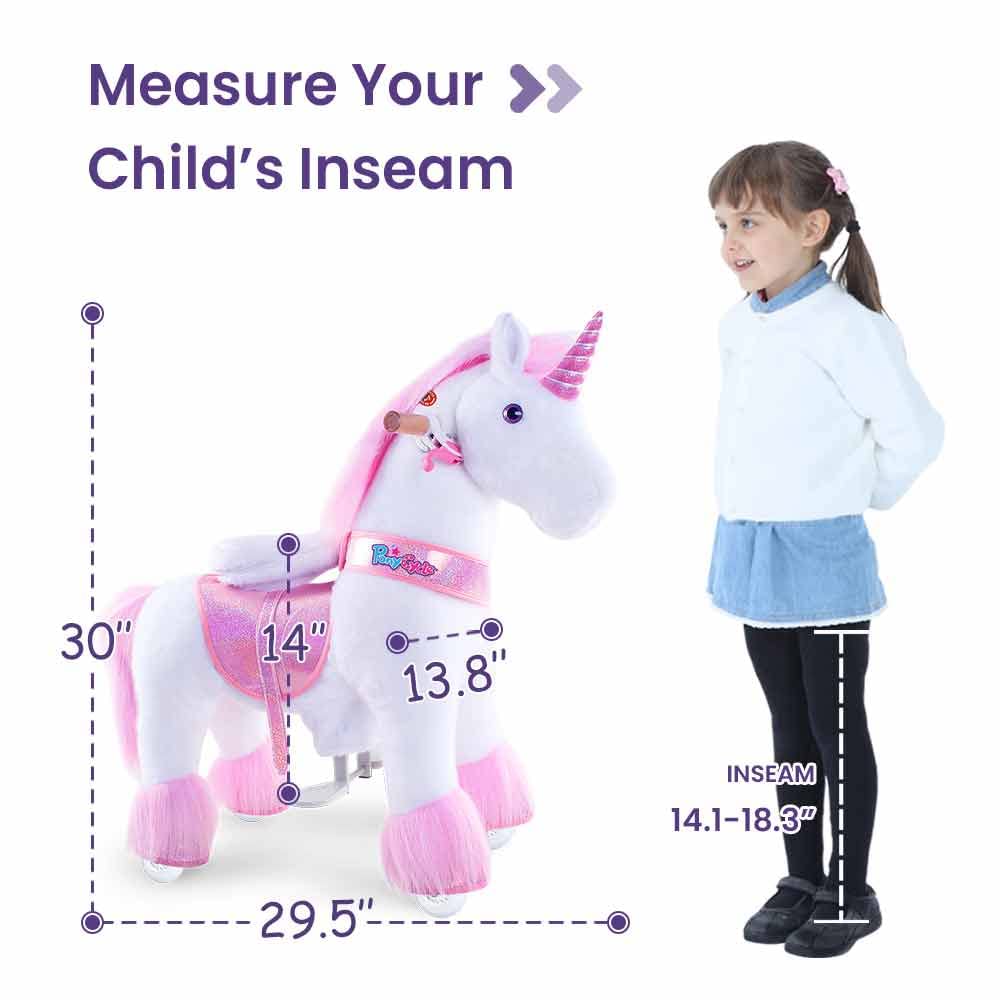PonyCycle Ride On Unicorn Toys with Brake Classic Model U for Girls Giddy up Riding Pony Cycle (Pink, Size 3 for Age 3-5)