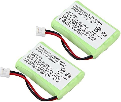 3.6V Ni-MH 800mAh Rechargeable Cordless Home Phone Battery for Motorola SD-7501 SD7501 SD-7500 SD-7502 V-Tech 89-1323-00-00 8913230000 89-0099-00-00 8900990000 Model 27910 (Pack of 2)