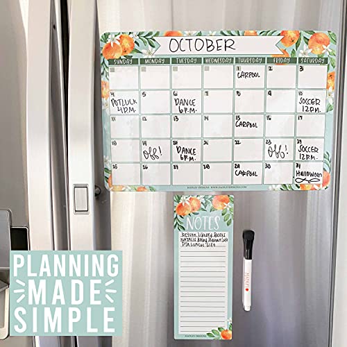 Dry Erase Calendar for Fridge Clementine Fridge