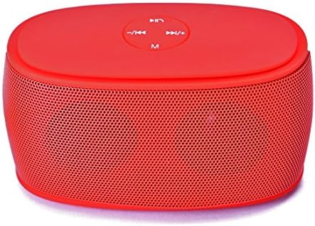 Bluetooth Speakers,QUWIN Wireless Portable Speaker Handsfree with Bass 3D Stereo Sound for Room, Outdoor Sports and Shower (Red)