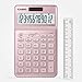 CASIO JW-200SC 12-Digit Calculator, Tax & Exchange, Dual Powe Professional Percentage Calculation (Pink)