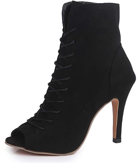 open toe short boots