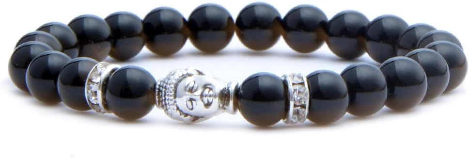 MIKINI Men Women Chakra Beads Bracelet Healing Energy Stone Buddha Mala Bracelet