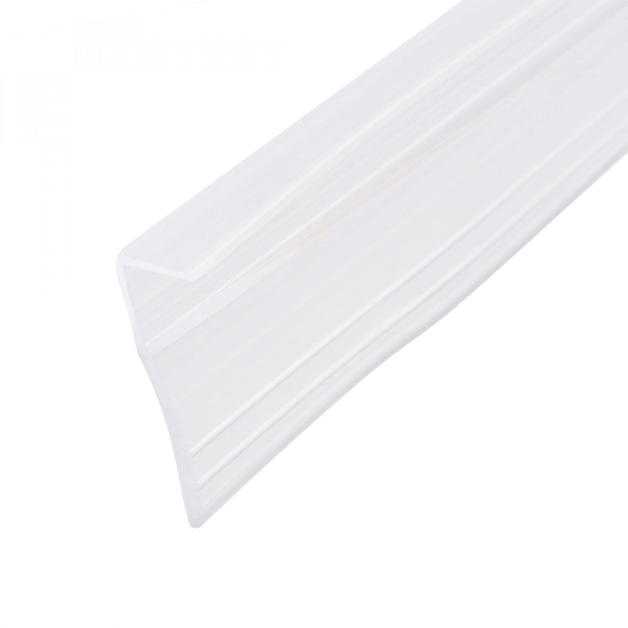 sourcing map Frameless Glass Shower Door Sweep - Door Side Seal Strip F-Type with 3/4-Inch(20mm) Drip Rail - 3/8-Inch(10mm) Glass x 78.74-Inch(2000mm) Length