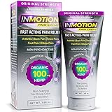 Inmotion Hemp Pain Relief Cream - Fast Acting Topical Analgesic For Arthritis, Tendinitis, Back, Knee, Muscle, Foot, and Elbow Pain - 1.65 Ounce Tube