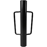 MTB Supply 1 Pack 24 Inch Black Fence Post Driver with Handle 18LB Iron T Post Pole Pounder Hand Post Rammer for U Fence Post Wooden Post