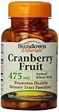 Sundown Naturals Cranberry Fruit Capsules, 475mg, 100-Count Bottle