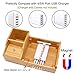 Bamboo Charging Station for Multiple Devices Docking Stand Storage Box Desktop Holder Organizer Compatible with Phone, Tablet, Watch, E-Reader (Included Watch Stand, 6 Cables, NO USB Charger)