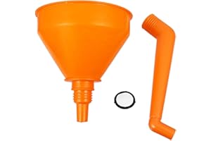 UPKOCH Thickened Large Oil Funnel for Automotive Use Plastic No-Spill Right Angle Long Neck Fuel and Oil