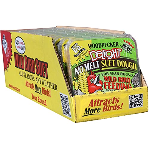 C&S Woodpecker Delight No Melt Suet Dough 11.75 Ounces, 12 Pack