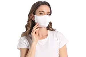 ROSEWARD 100% Mulberry Silk Face Mask for Women Men Reusable Adjustable with Filter Pocket