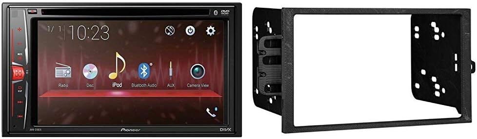 Pioneer AVH-210EX in-Dash 2-DIN 6.2" Touchscreen DVD Receiver with Bluetooth Bundle with Metra Electronics 95-2001 Double DIN Installation Dash Kit for Select 1990-Up GM Vehicles