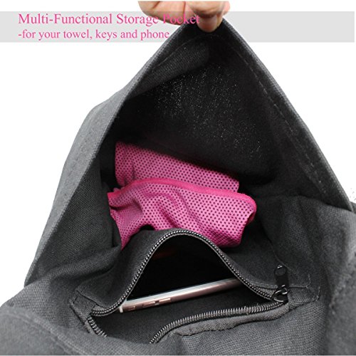 Okela Yoga Mat Bag by, Long Strap Yoga Mat Tote Sling Carrier with Side Pocket & Zipper Pocket, Fits Most Size Mats (Dark Gray(M Size))