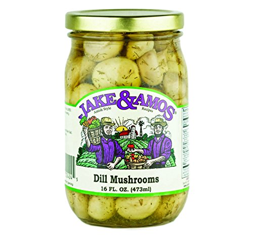 Jake & Amos Pickled Dill Mushrooms, 16 Oz. Jar (Pack of 2) - Thumbnail 3