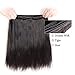 Pizazz Hair Brazilian Straight Hair 3 Bundles With Frontal Closure 13x4 Ear To Ear Lace Frontal With Bundles 8A Unprocessed Virgin Human Hair Bundles with Closure