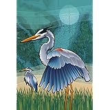 Coastal Blue Heron of the Chesapeake House Flag by Joe Barsin 28 x 40-Inch Decorative USA-Produced