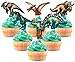 WAREHOUSEDEALS Set Dinosaurs Balloons + Candles + Toppers Cupcake Decorative Party Set 28pcs