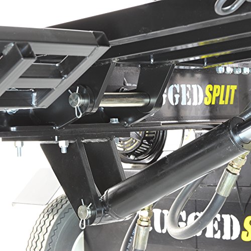 RuggedMade 22-Ton Push Through Gas Log Splitter, 212CC Electric Start w/Log Lift, Catcher