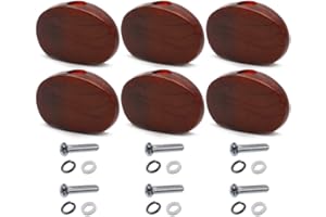 MAXCHEER 6PCS Brown Pearl Universal Guitar Tuning Pegs Keys Tuners Machine Heads Replacement Buttons Knobs Handle for Guitar 