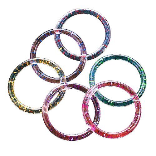 Vinyl Glitter Jelly Rings (144 pc)
