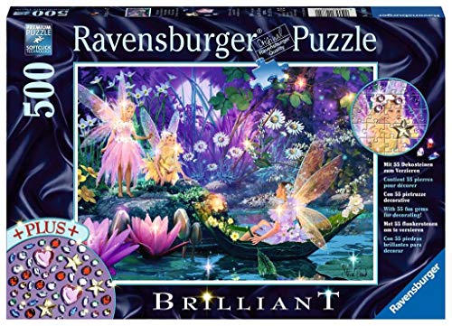 Ravensburger Puzzle 14882 - Im Feenwald - 500 Teile Puzzle für Erwachsene und Kinder ab 10 Jahren, Fantasy-Puzzle mit Dekosteinen zum Verzieren