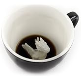 Creature Cups DRAGON Ceramic Cup (11 Ounce, Black) - Hidden 3D Animal Inside Mug Emerges As You Drink - House of Dragon, Holiday, Birthday Drinkware Gift for Fantasy and Coffee & Tea Lovers