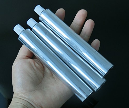 ELYSAID Lot of 5 New 30ml Aluminum Empty Toothpaste Paint Tubes with Needle Cap Unsealed