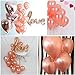 Baby Shower Balloons Arch Garland Decorations Backdrop, Variety Size Rose Gold Confetti and Latex Balloons Champagne Sea Foam White Pastel Yellow Balloons Metallic Green Balloons (25 Pack)