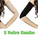 esowemsn 2Pairs(Black+Color) Combo Slimming Compression Arm Shaper Short Sleeves for Women Girls
