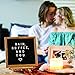 Letter Board - Felt Board - Felt Letter Board - Message Board Letter Sign - Letterboard 10x10 Wooden Letter Board Message Sign Letter Boards Stand The Black Decorative Wall Letter Board Set