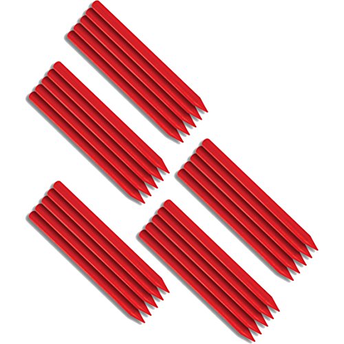 FastCap Fatboy Red Crayon Refills for Mechanical Pencil - Perfect for Architecture Supplies and Construction Tools for Home Improvement - 5.5 mm HB2 Lead, 25-Pack - FASTC-5B