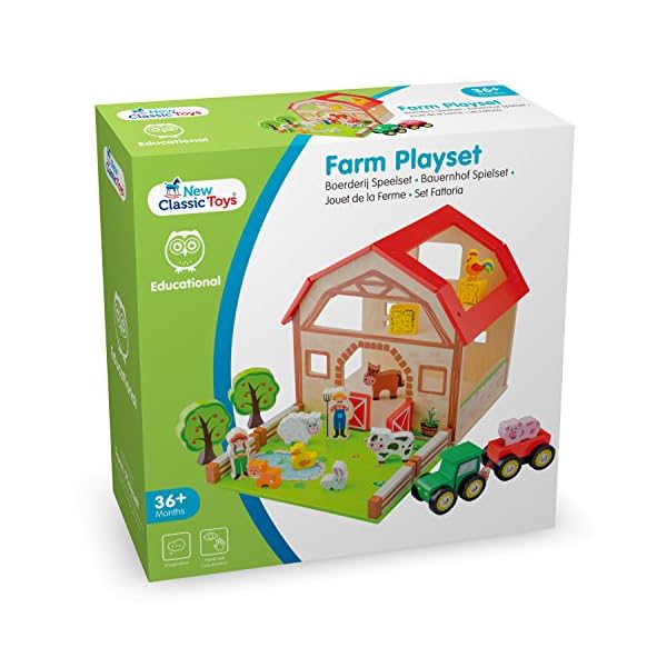 New Classic Toys - 10850 - Bauernhof Spielset - Holz – Bild 5