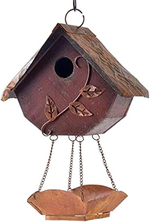 Amazon Com Glitzhome Rustic Wooden Decorative Bird House With