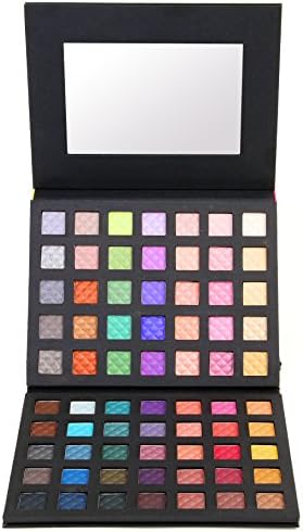 Ivation Carry All Makeup Train Case with Pro Makeup and Reusable Aluminum Case, Leopard + Jumbl Brush and Mirror Included