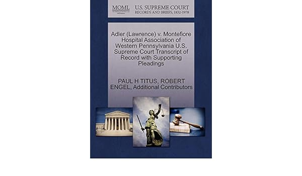 Adler Lawrence V Montefiore Hospital Association Of Western